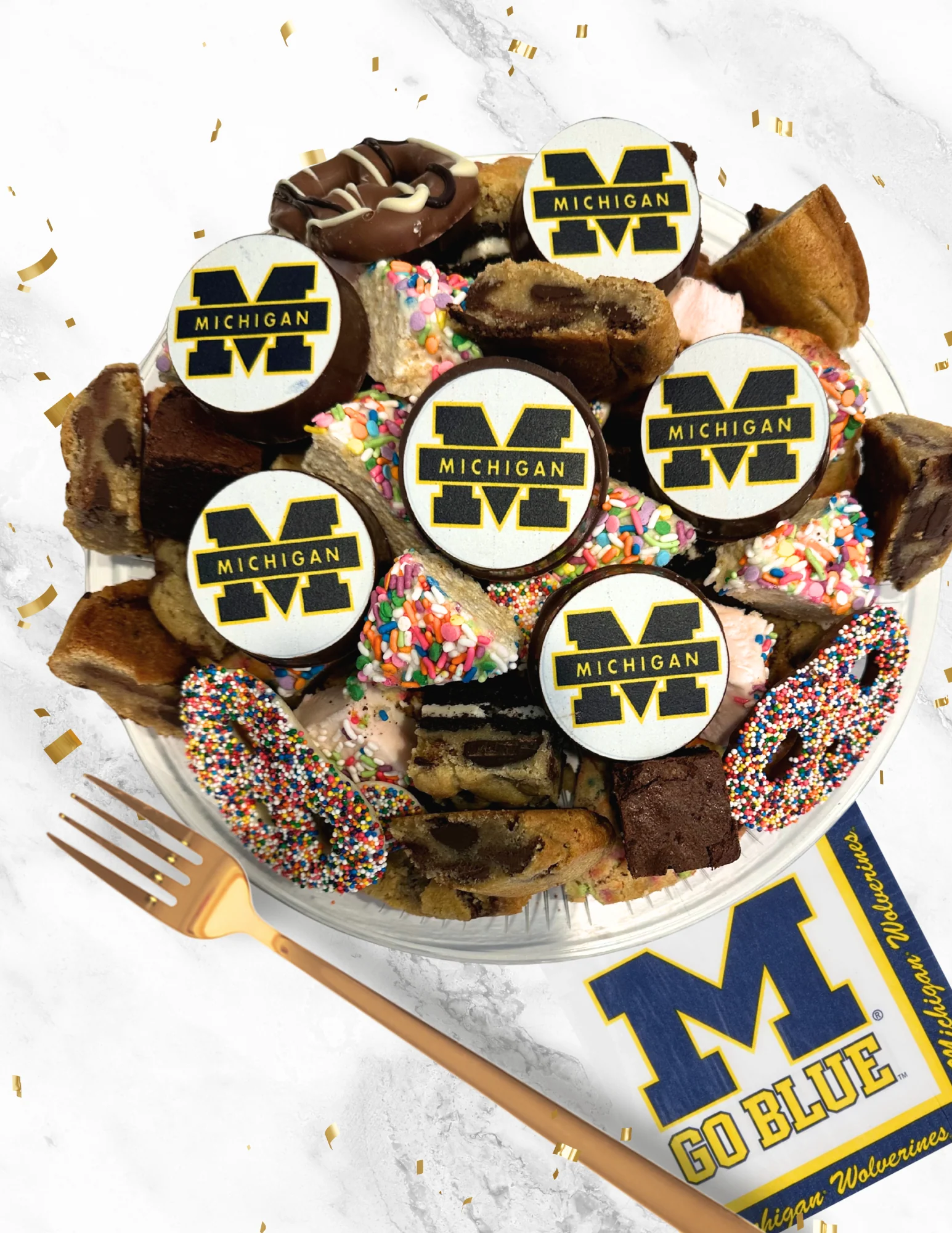 Small Baked Goods Platter with College Logo Oreos (or any logo)